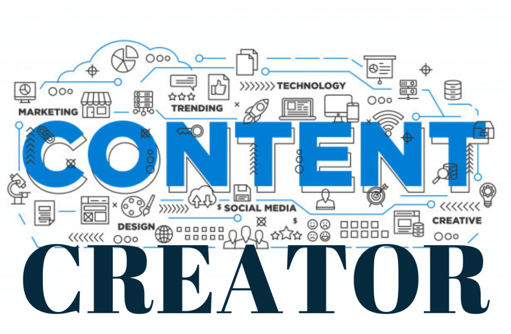 This image highlights the role of a content creator, surrounded by elements like marketing, social media, design, and technology. A **digital marketing company in Kochi** relies on skilled content creators to craft engaging, strategic content that drives brand awareness, boosts SEO, and connects effectively with the target audience across platforms.