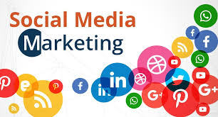 Graphic illustration of different social media platforms